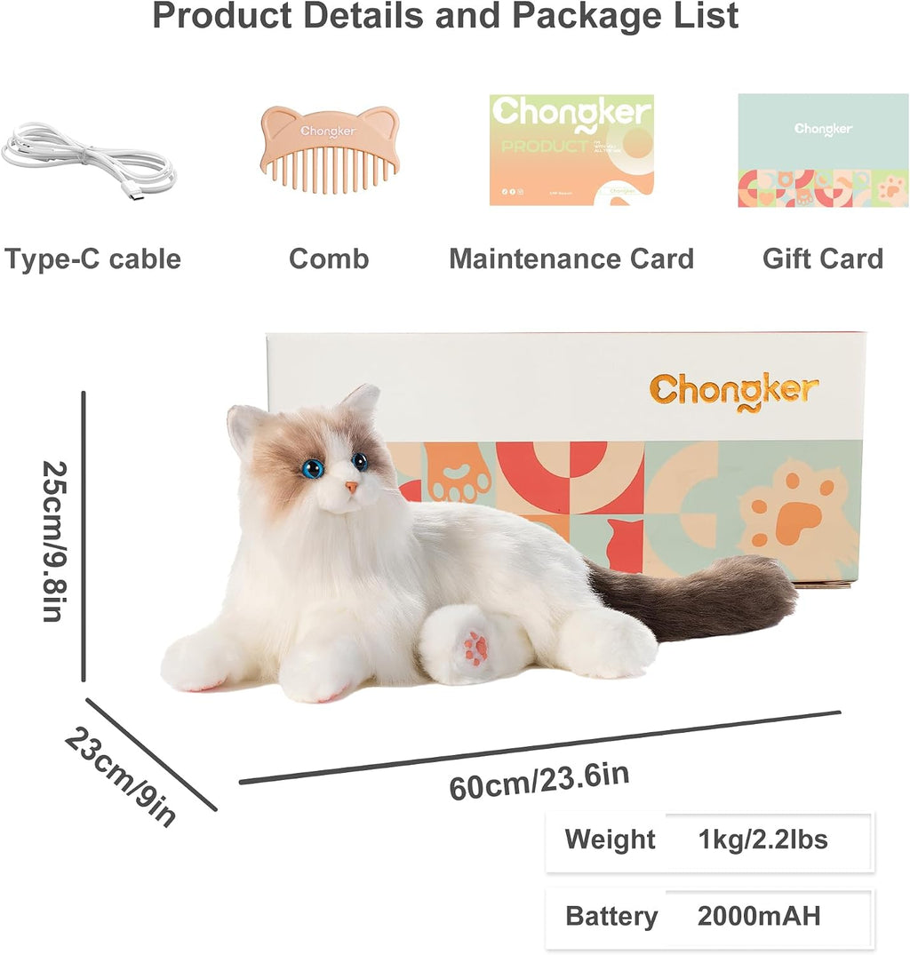 Percy Robot Cat – Voice,Purring & Heartbeat for Comfort