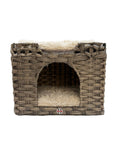 Huntley Pet Cat House, 2 Cushion Bed, Gray