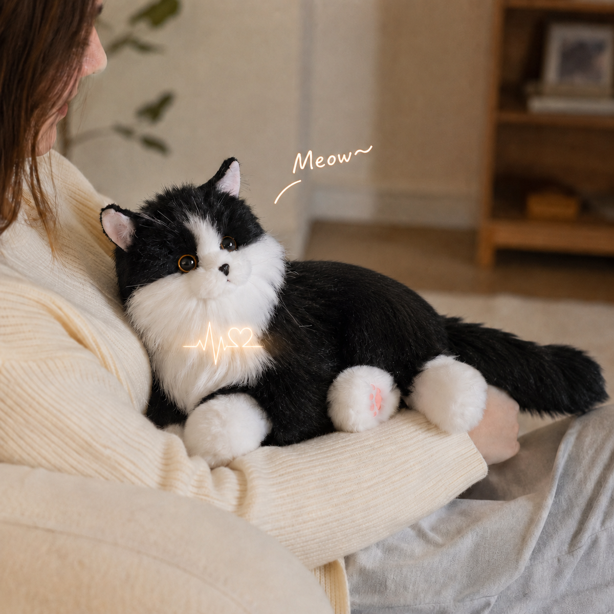 Percy Robot Cat – Voice,Purring & Heartbeat for Comfort
