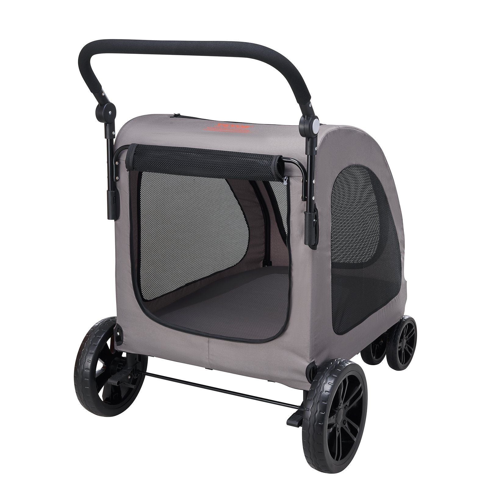 Pet Stroller - 4-Wheels Dog Stroller Carrier 160lbs Weight Capacity Portable