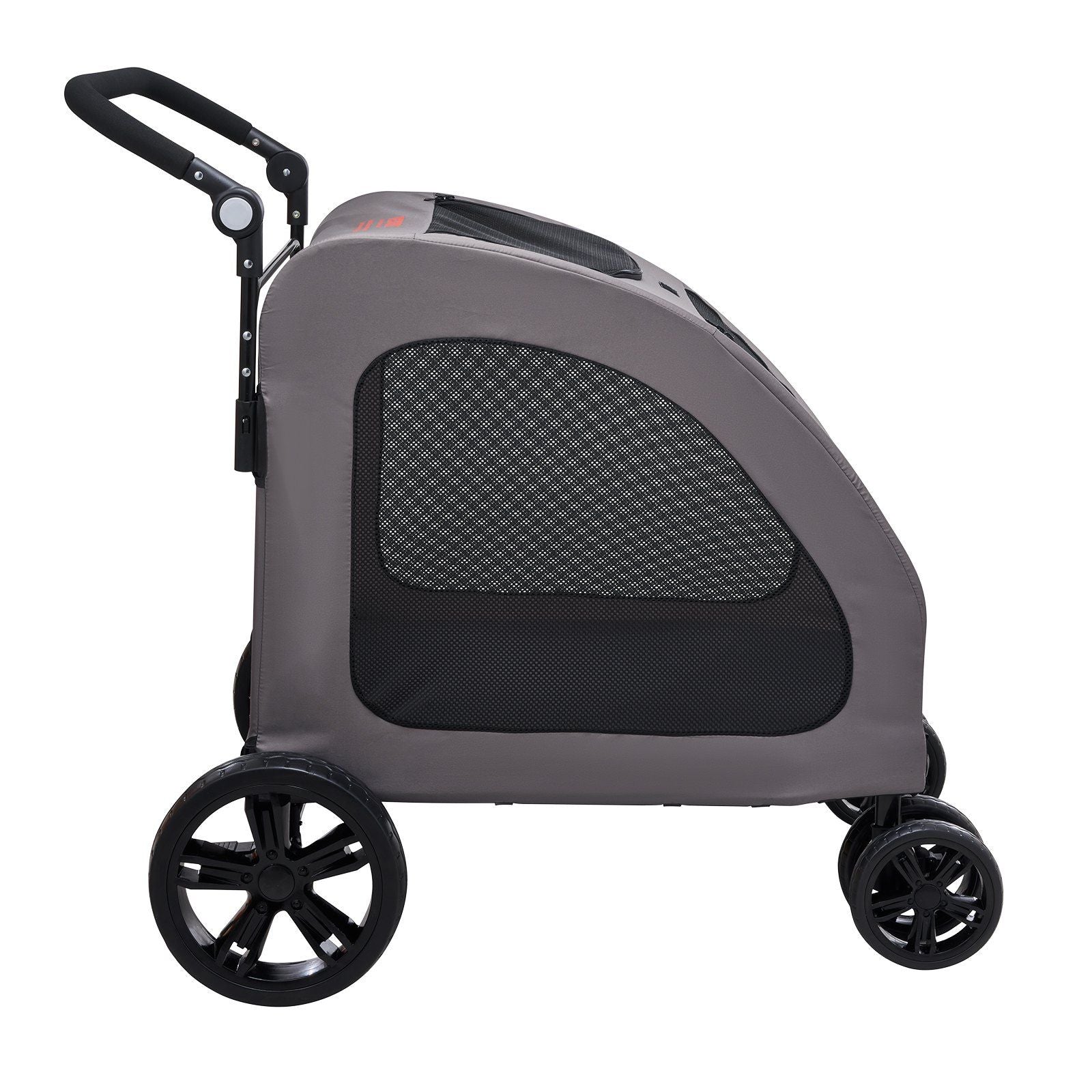 Pet Stroller - 4-Wheels Dog Stroller Carrier 160lbs Weight Capacity Portable